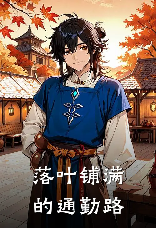 落叶铺满的通勤路